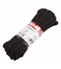 Шнур вязаный полипропиленовый с сердечником черный 8мм 20м