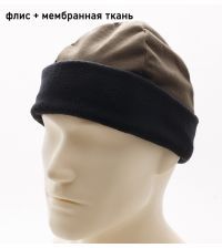 Шапка флис-мембранная олива