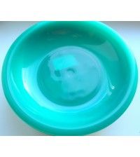 Тарелка пластиковая туристическая многоразовая зеленая 210мм