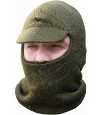 Лыжная шлем-маска с козырьком оливковая ХСН