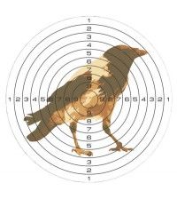 Мишень для пневматики 25 м цветная рисунок ВОРОНА 50шт