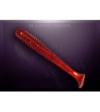 Виброхвост Crazy Fish Vibro Worm 7.5см запах жареного чеснока  цвет вишня