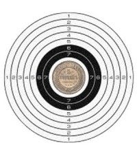 Мишень для пневматики 25 м цветная рисунок 5 КОП 50шт