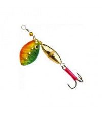 Вращающаяся блесна Zebco Zyrium Spinner красно-зеленая 13г