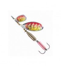 Вращающаяся блесна Zebco Twin Runner красно-желтая 13г